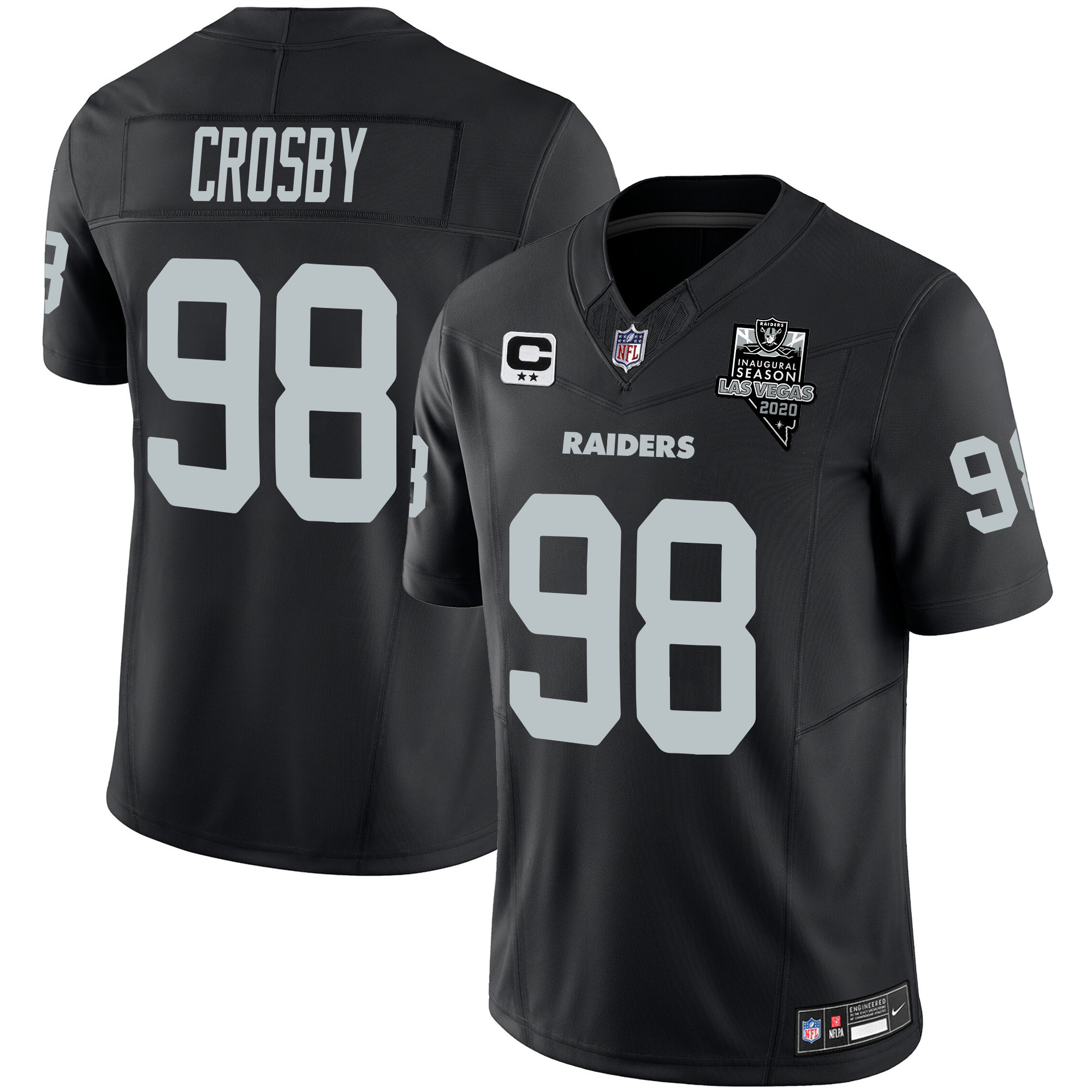 Maxx Crosby Men's Las Vegas Raiders Vapor Limited Black Jersey - All Stitched