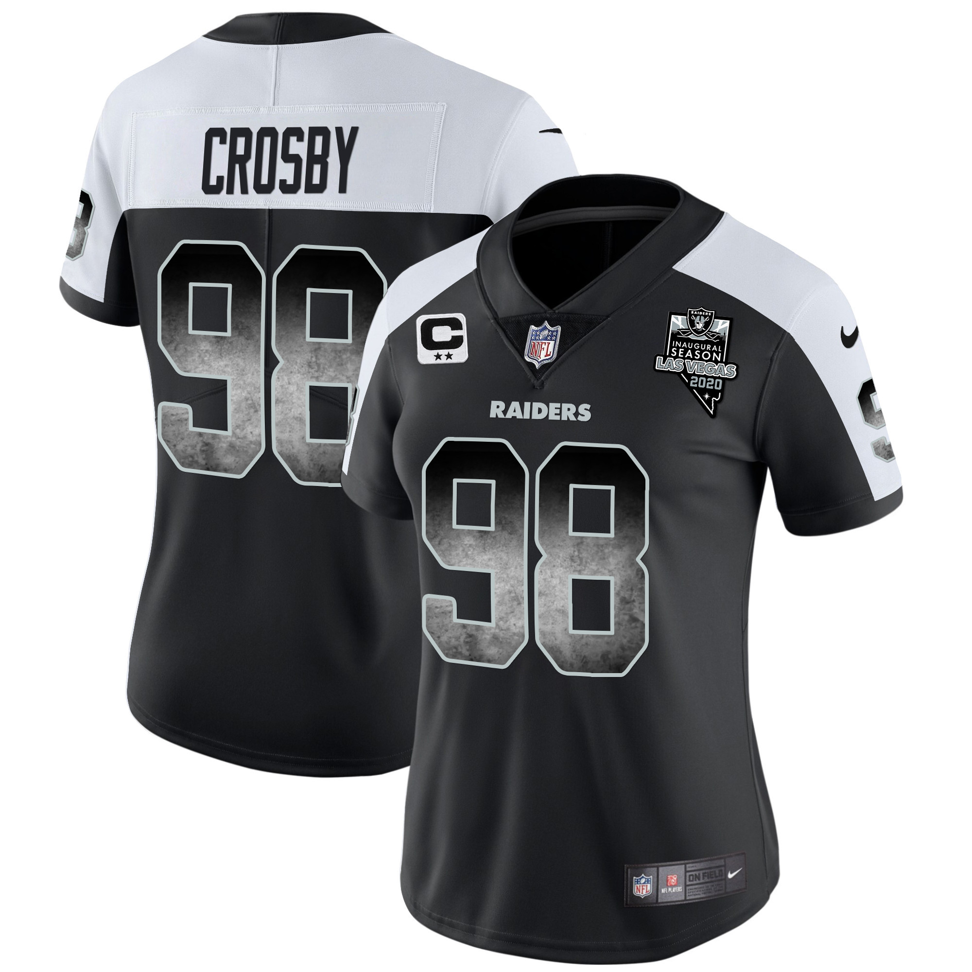Maxx Crosby Women's Las Vegas Raiders Arch Smoke Vapor Alternate Jersey - All Stitched