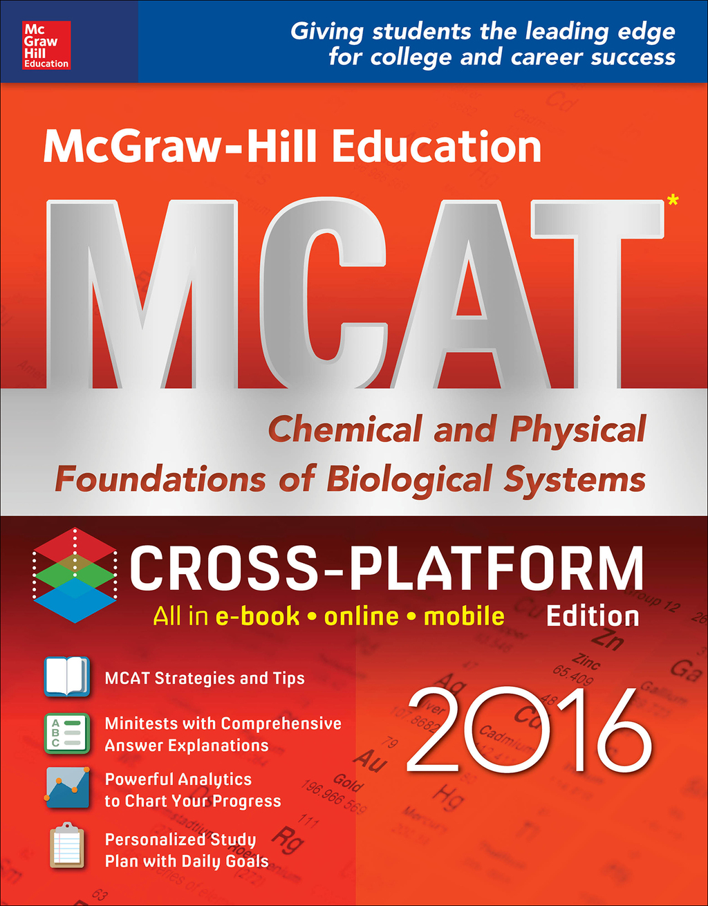 McGraw-Hill Education MCAT: Chemical and Physical Foundations of Biological Systems 2016, Cross-Platform Edition 2nd Edition â€“ PDF/EPUB Version Downloadable