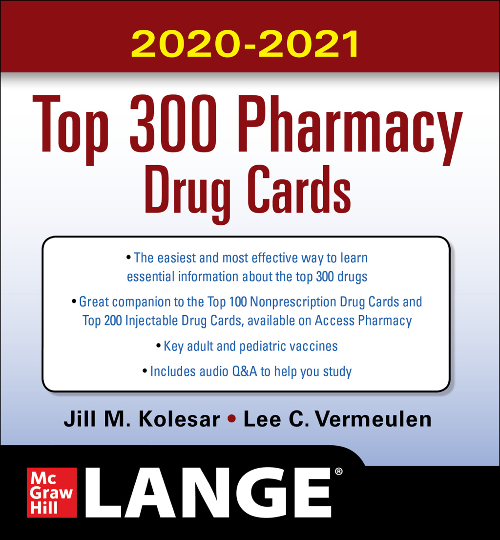 McGraw-Hill's 2020/2021 Top 300 Pharmacy Drug Cards 5th Edition â€“ PDF/EPUB Version Downloadable