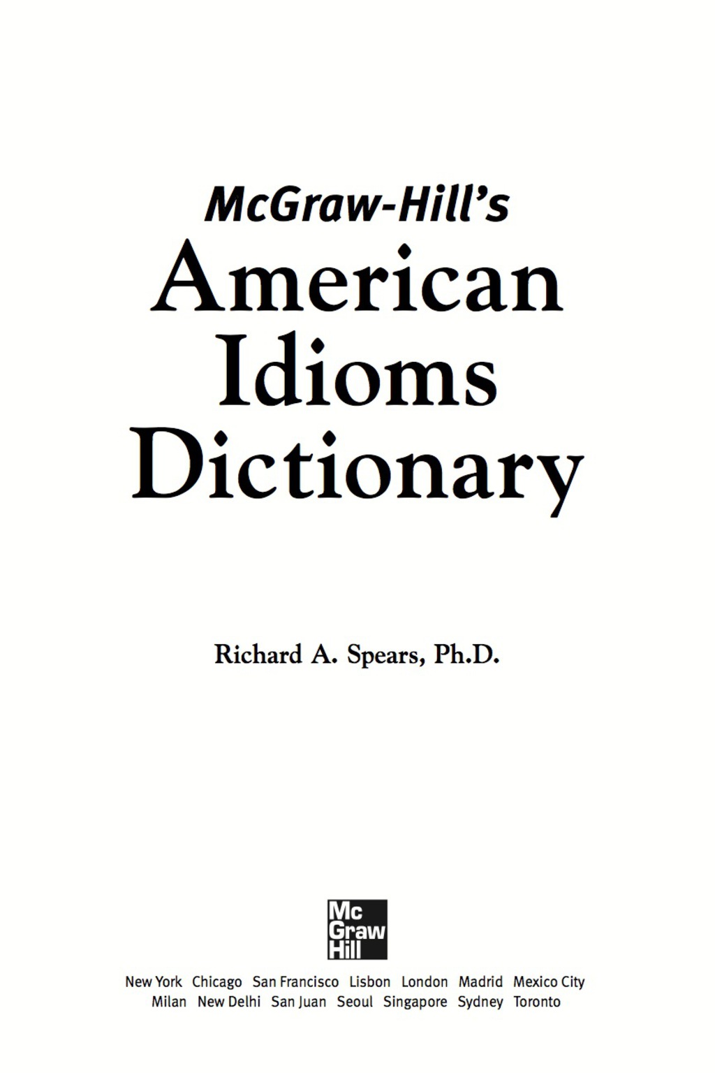 McGraw-Hill's Dictionary of American Idioms Dictionary 4th Edition â€“ PDF/EPUB Version Downloadable
