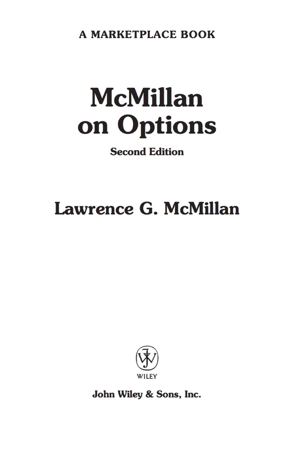 McMillan on Options 2nd Edition â€“ PDF/EPUB Version Downloadable