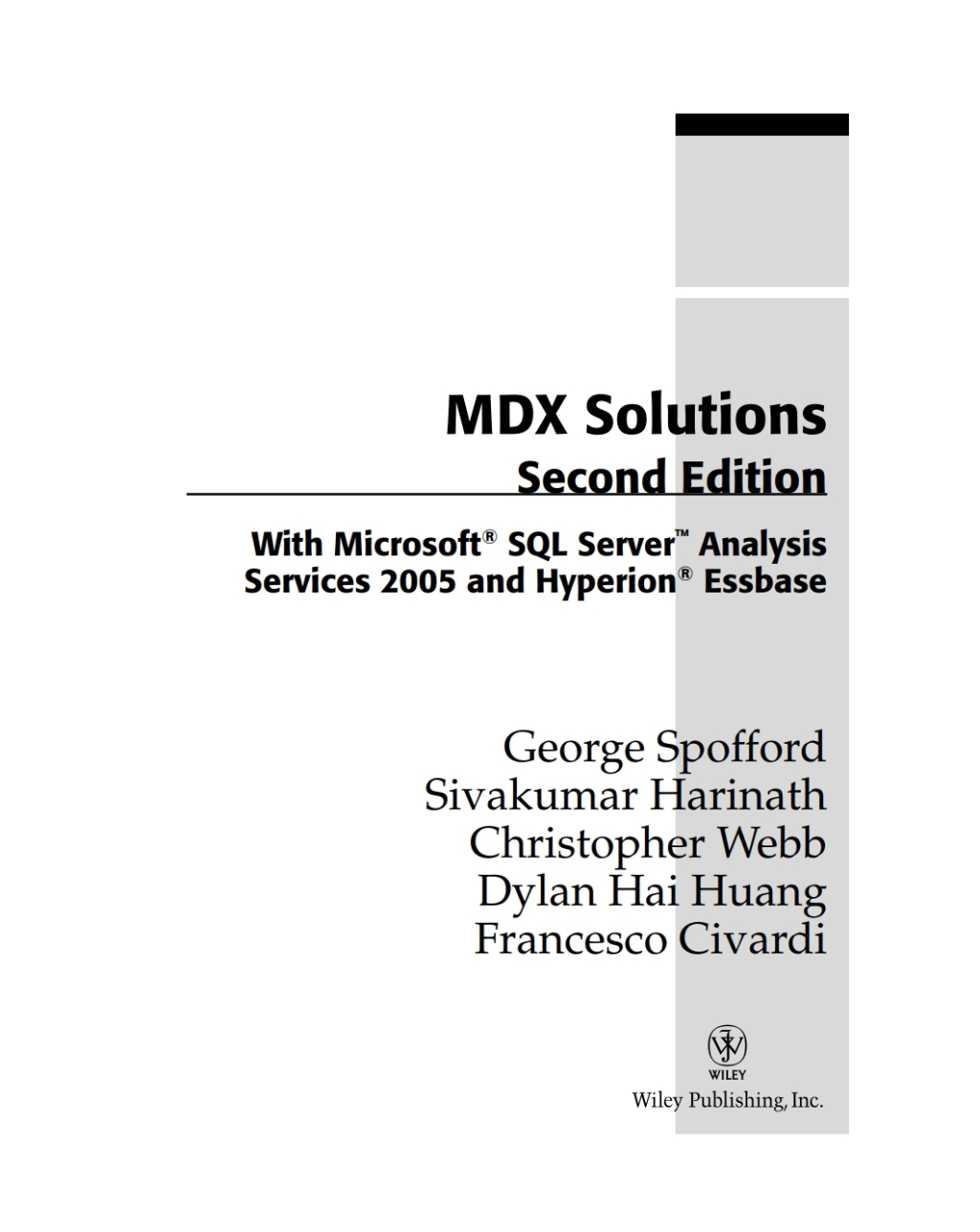 MDX Solutions With Microsoft SQL Server Analysis Services 2005 and Hyperion Essbase 1st Edition â€“ PDF/EPUB Version Downloadable