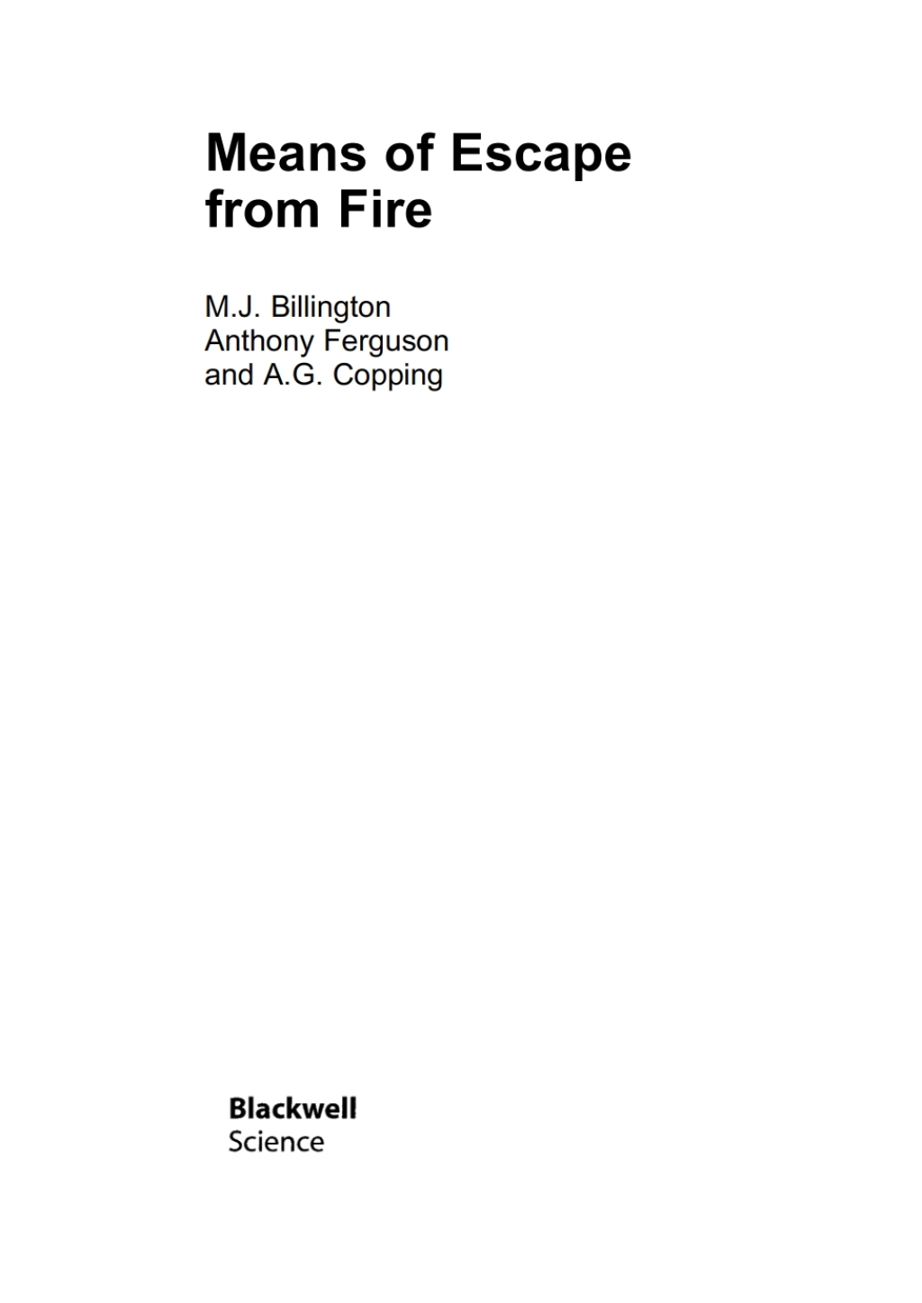 Means of Escape from Fire 1st Edition â€“ PDF/EPUB Version Downloadable
