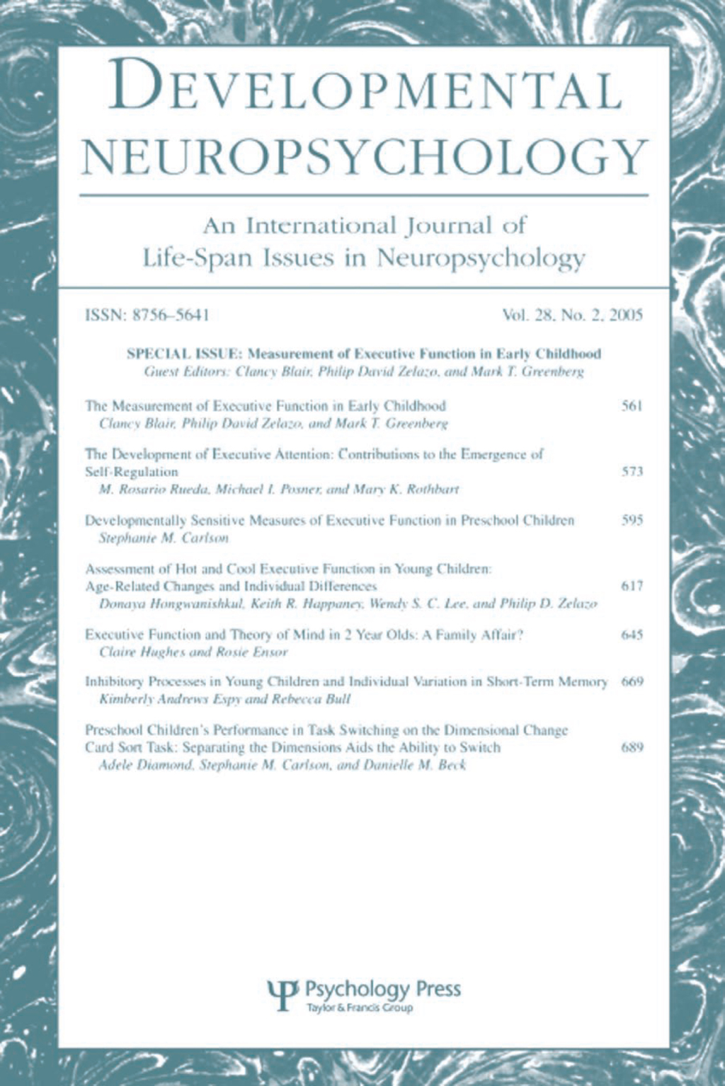 Measurement of Executive Function in Early Childhood A Special Issue of Developmental Neuropsychology 1st Edition â€“ PDF/EPUB Version Downloadable