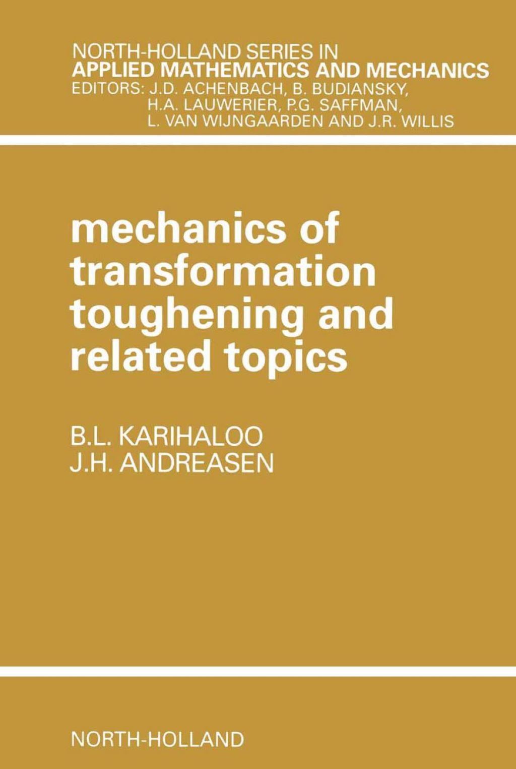 Mechanics of Transformation Toughening and Related Topics  â€“ PDF/EPUB Version Downloadable