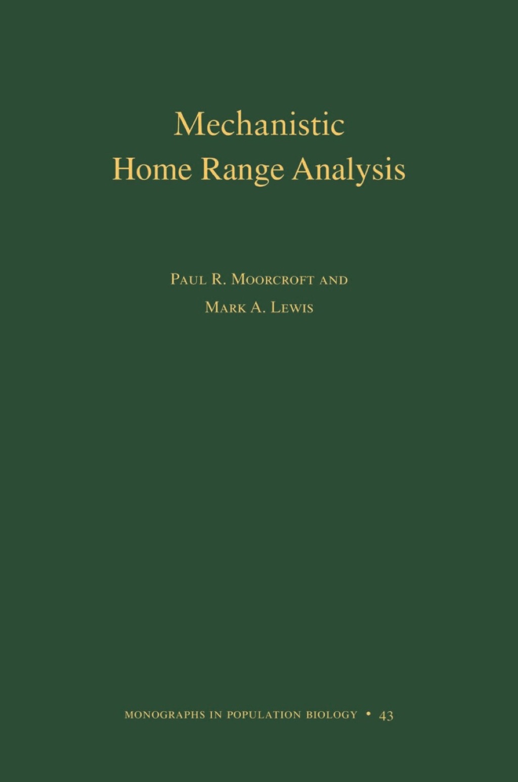 Mechanistic Home Range Analysis  â€“ PDF/EPUB Version Downloadable
