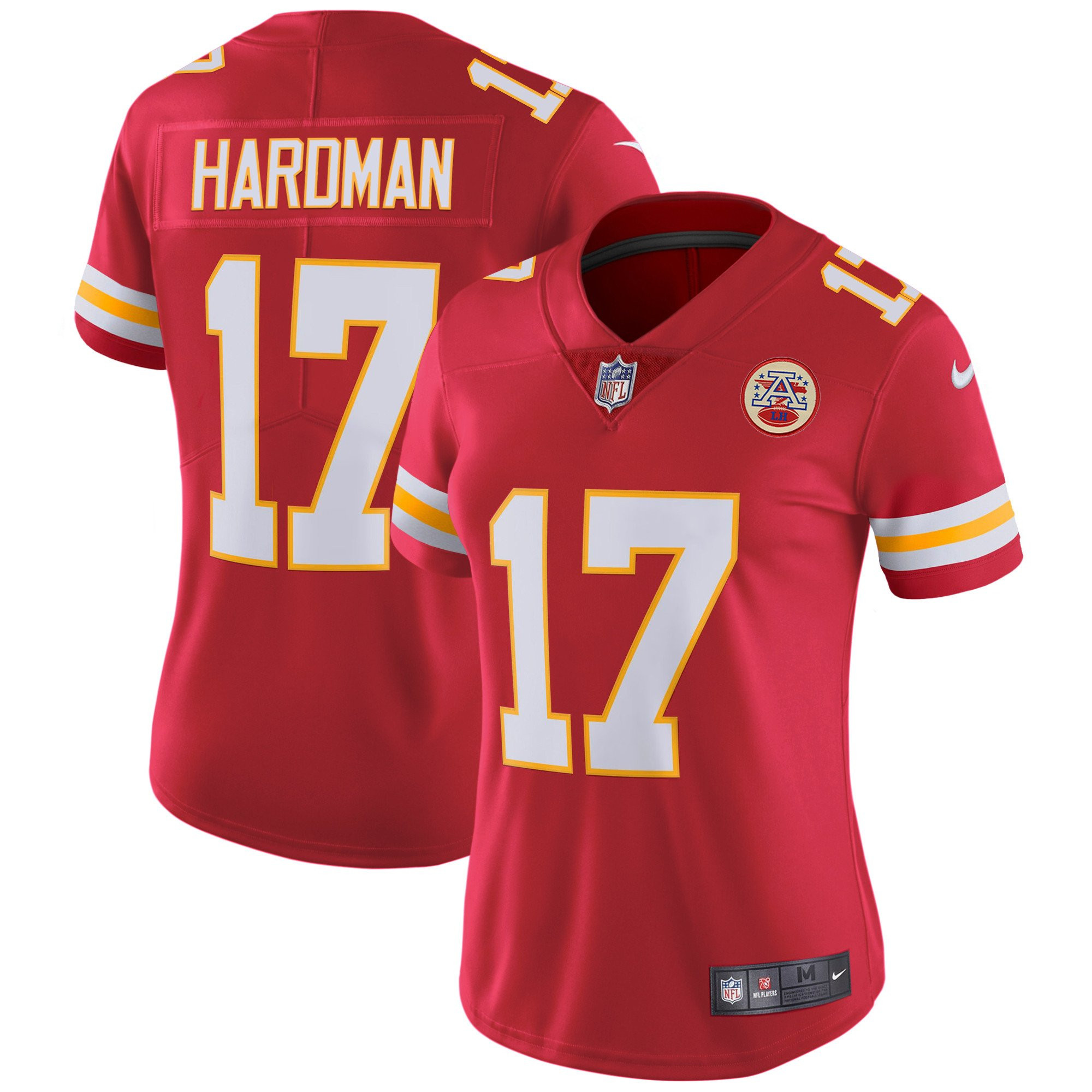 Mecole Hardman Women's Kansas City Chiefs Player Vapor Red Jersey - All Stitched