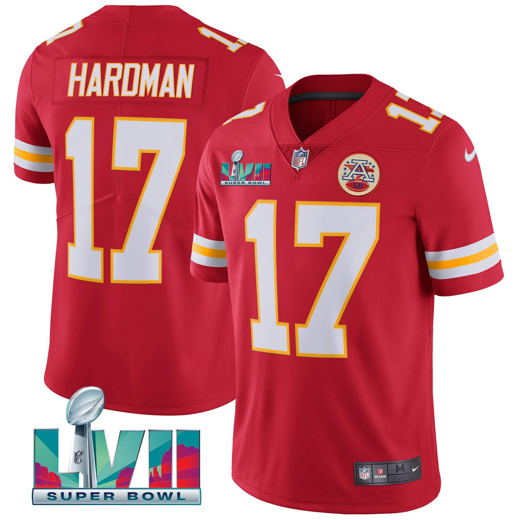 Mecole Hardman Youth's Kansas City Chiefs Super Bowl LVII Vapor Player Red Jersey - All Stitched