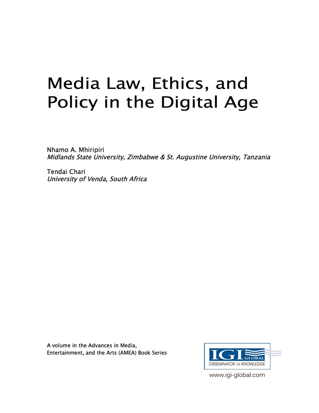 Media Law, Ethics, and Policy in the Digital Age  â€“ PDF/EPUB Version Downloadable