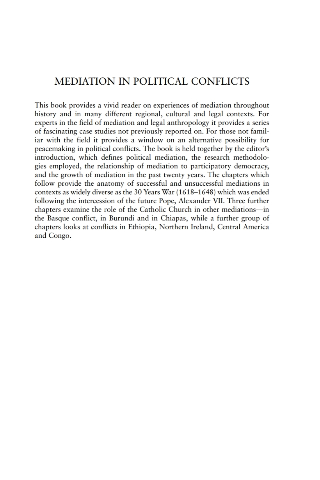 Mediation in Political Conflicts Soft Power or Counter Culture? 1st Edition â€“ PDF/EPUB Version Downloadable