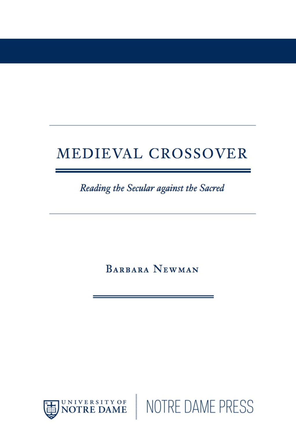 Medieval Crossover Reading the Secular against the Sacred  â€“ PDF/EPUB Version Downloadable