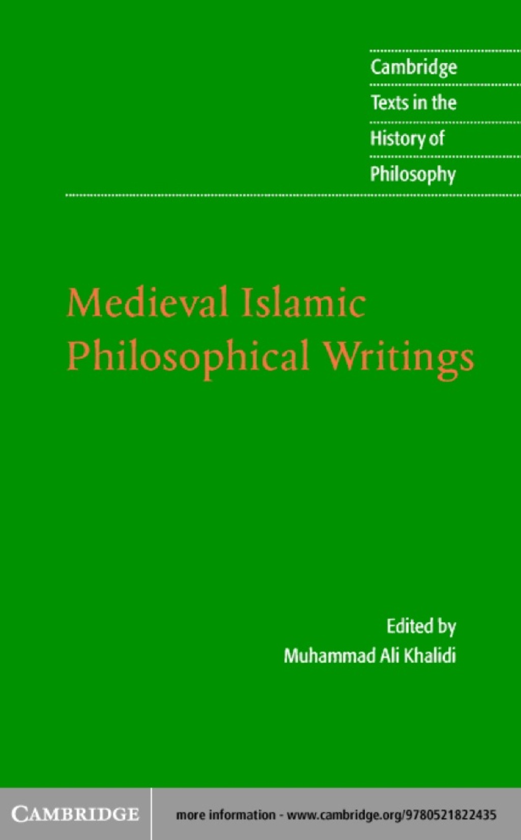 Medieval Islamic Philosophical Writings 1st Edition â€“ PDF/EPUB Version Downloadable