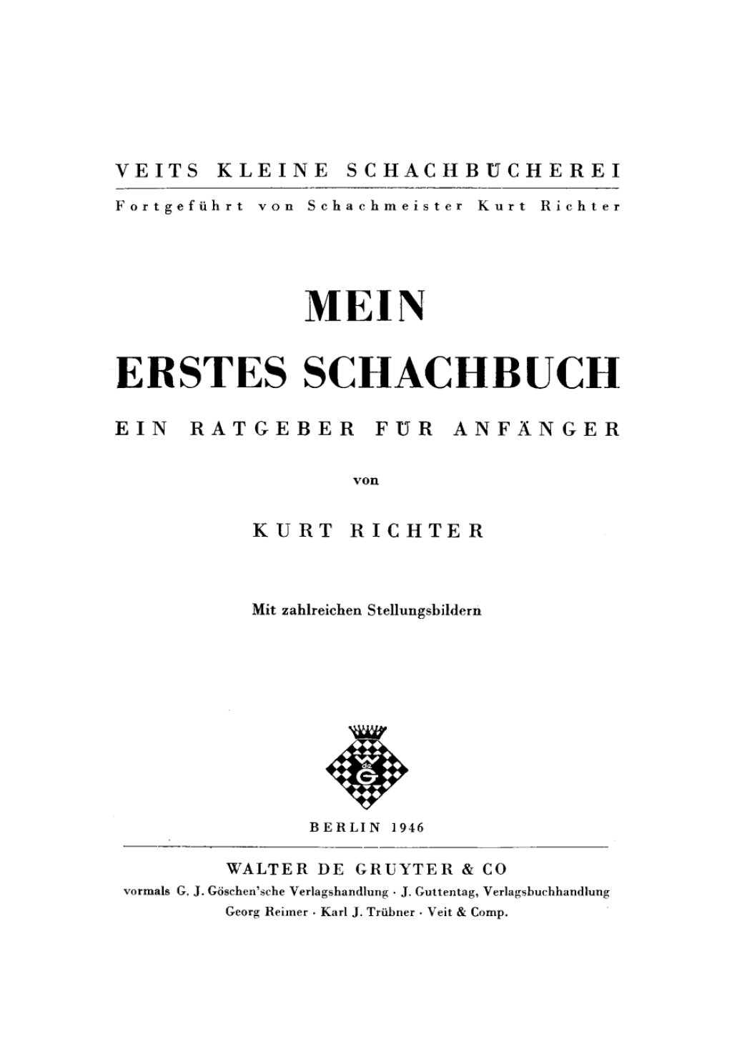 Mein erstes Schachbuch Ein Ratgeber fÃ¼r AnfÃ¤nger 1st Edition â€“ PDF/EPUB Version Downloadable