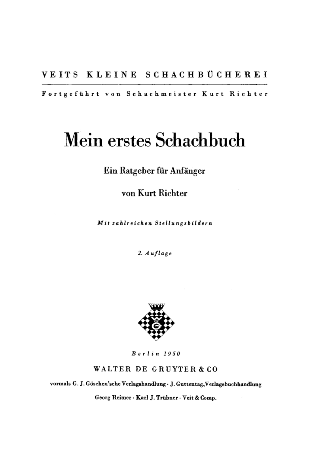 Mein erstes Schachbuch Ein Ratgeber fÃ¼r AnfÃ¤nger 2nd Edition â€“ PDF/EPUB Version Downloadable