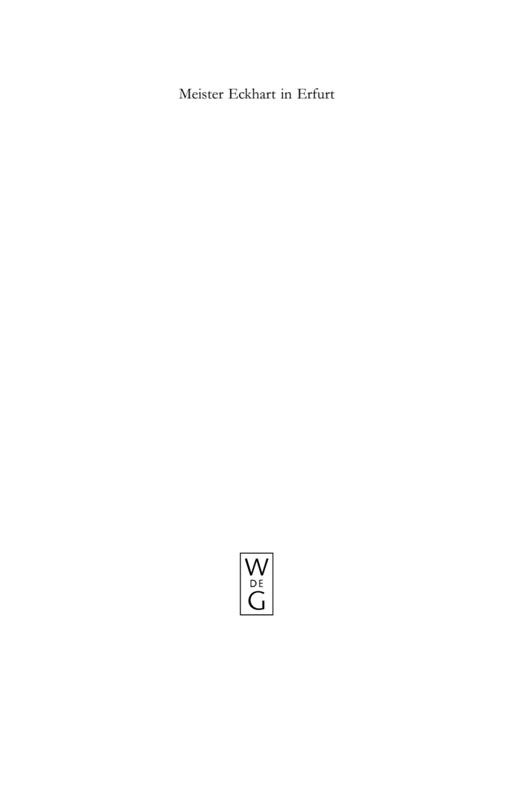 Meister Eckhart in Erfurt 1st Edition â€“ PDF/EPUB Version Downloadable