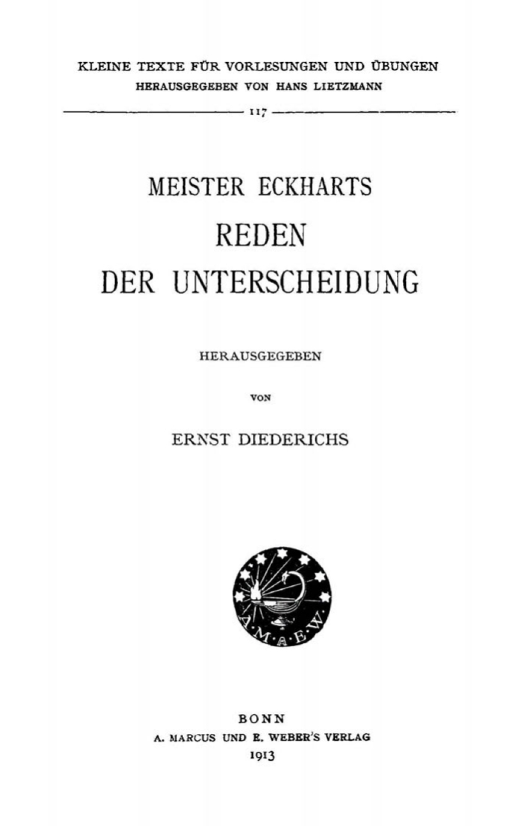 Meister Eckharts Reden der Unterscheidung 1st Edition â€“ PDF/EPUB Version Downloadable