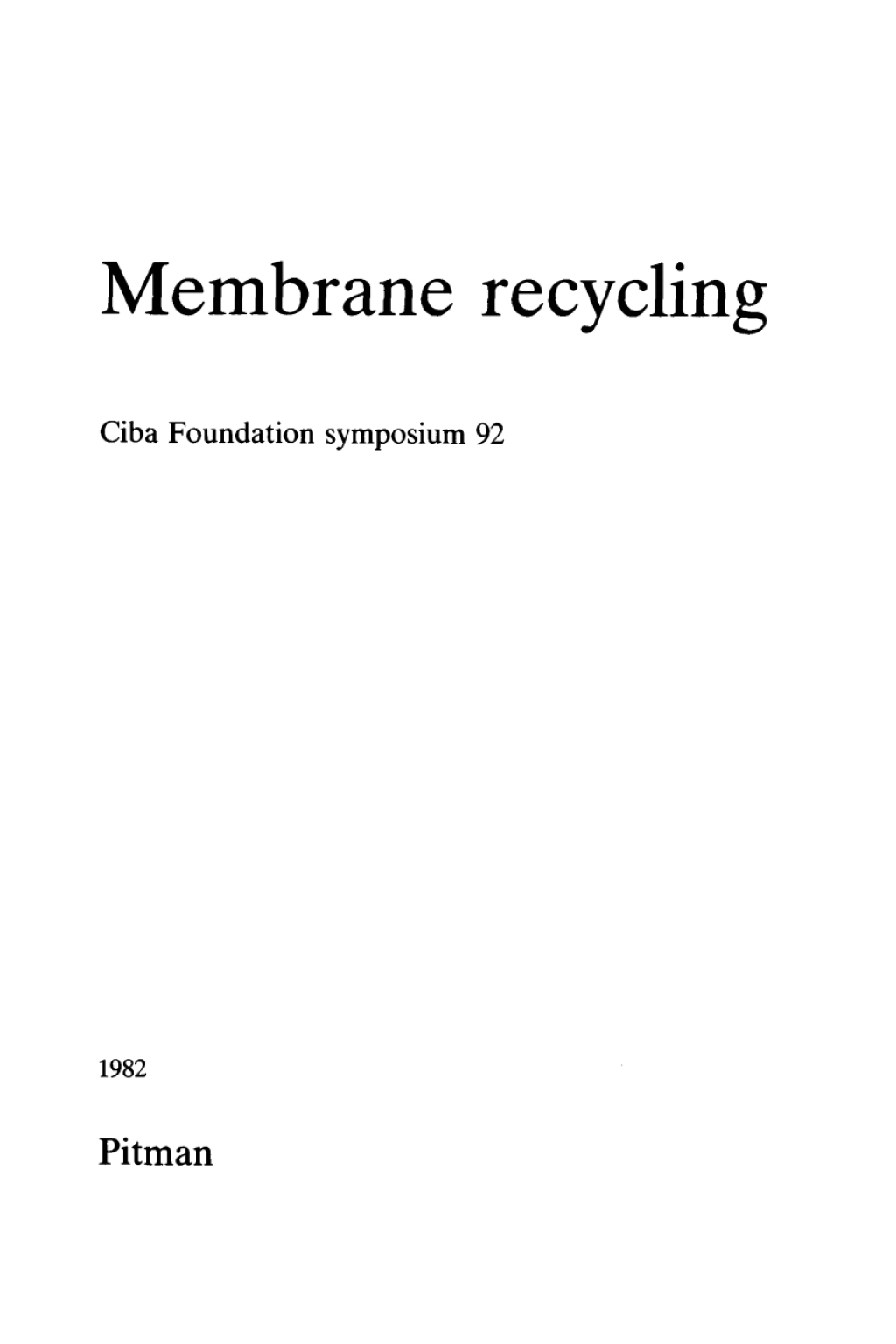 Membrane Recycling 1st Edition â€“ PDF/EPUB Version Downloadable