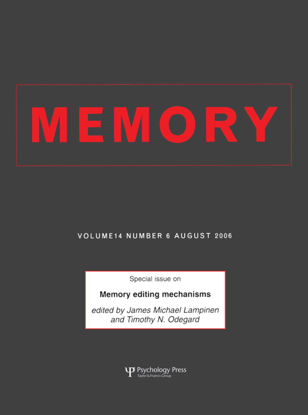 Memory Editing Mechanisms A Special Issue of Memory 1st Edition â€“ PDF/EPUB Version Downloadable