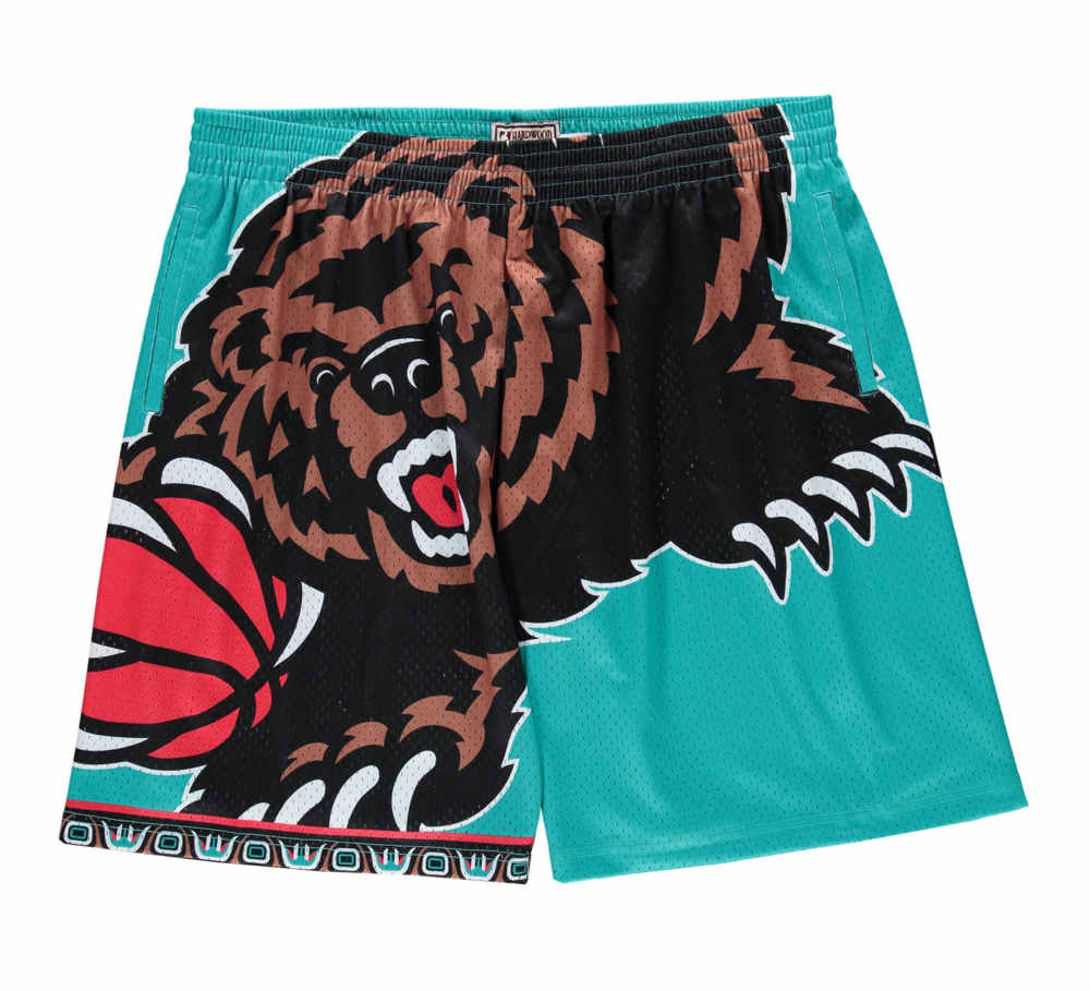 Memphis Grizzlies Hardwood Classics Big Face Shorts - Basketball Shorts Store