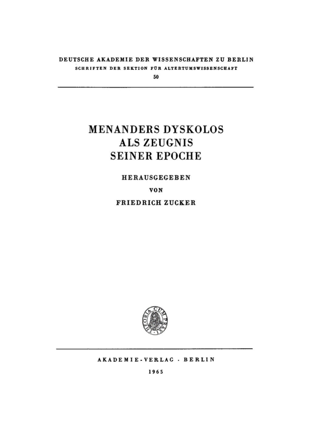 Menanders Dyskolos als Zeugnis seiner Epoche 1st Edition â€“ PDF/EPUB Version Downloadable