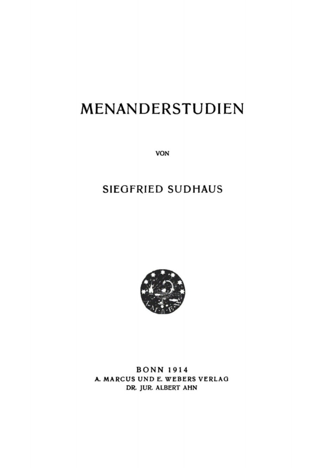 Menanderstudien 1st Edition â€“ PDF/EPUB Version Downloadable