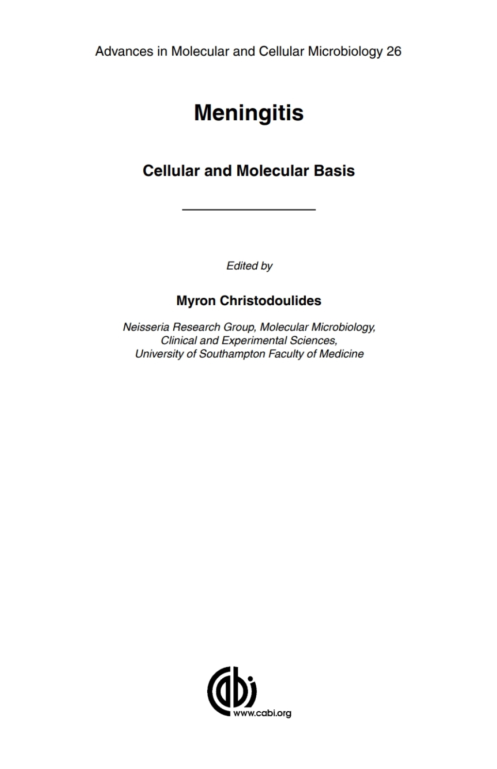Meningitis Cellular and Molecular Basis  â€“ PDF/EPUB Version Downloadable