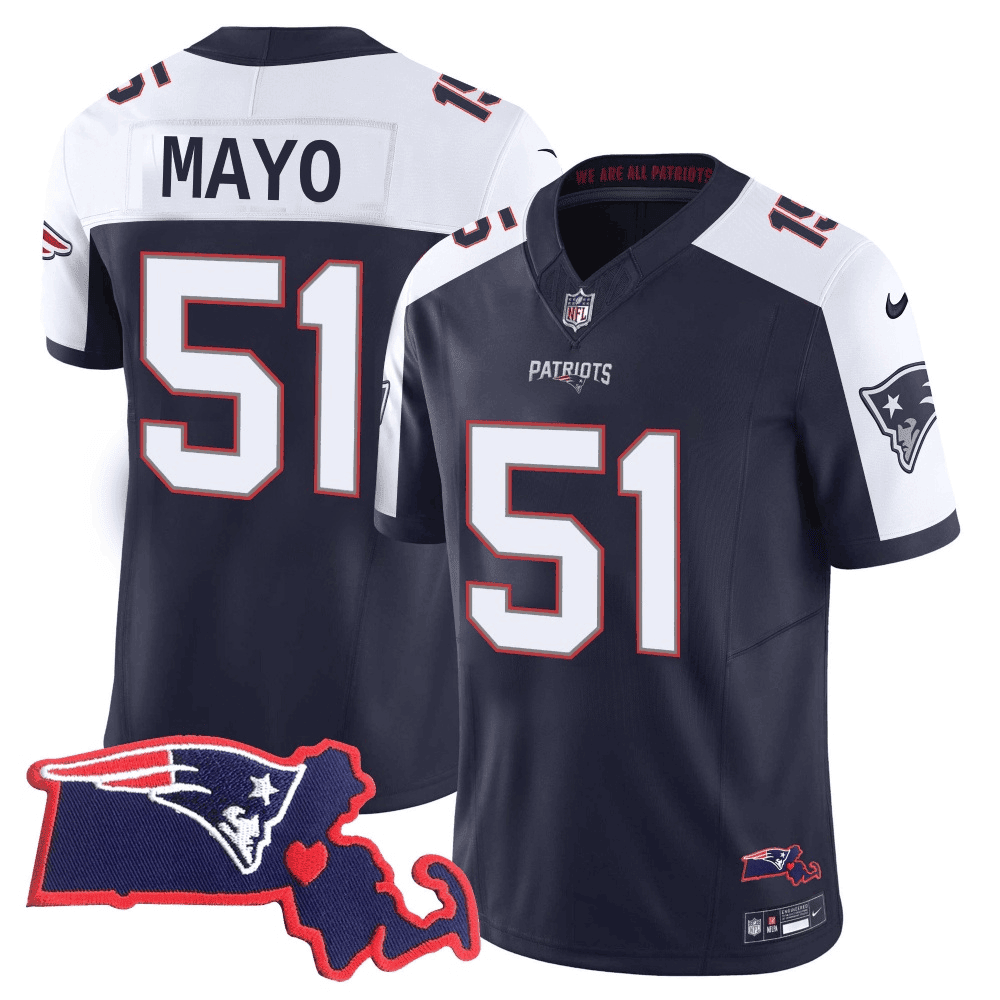 Men's #51 Jerod Mayo New England Patriots Limited Alternate Jersey - All Stitched