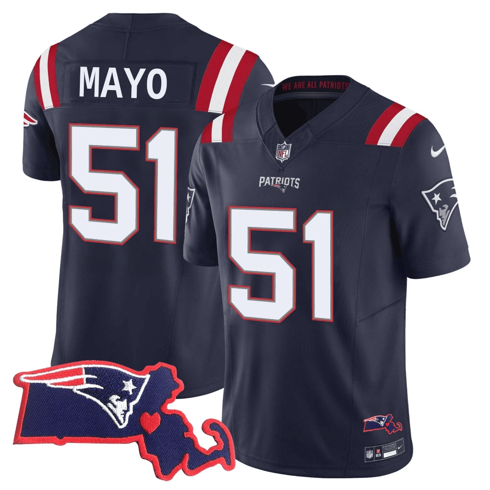 Men's #51 Jerod Mayo New England Patriots Limited Navy Jersey - All Stitched