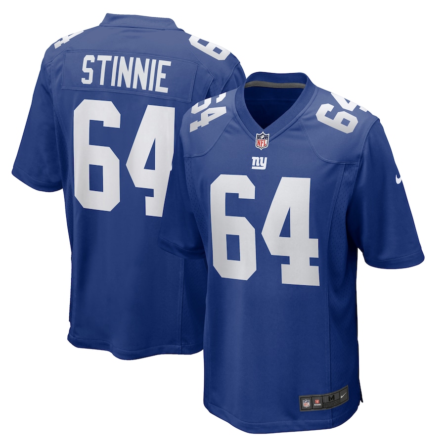 Men's Aaron Stinnie New York Giants Game Royal Jersey - All Stitched