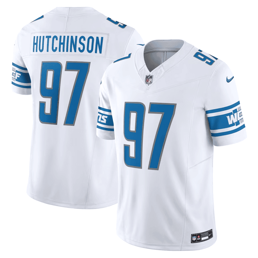 Men's Aidan Hutchinson Detroit Lions Vapor F.U.S.E. Limited White Jersey - All Stitched