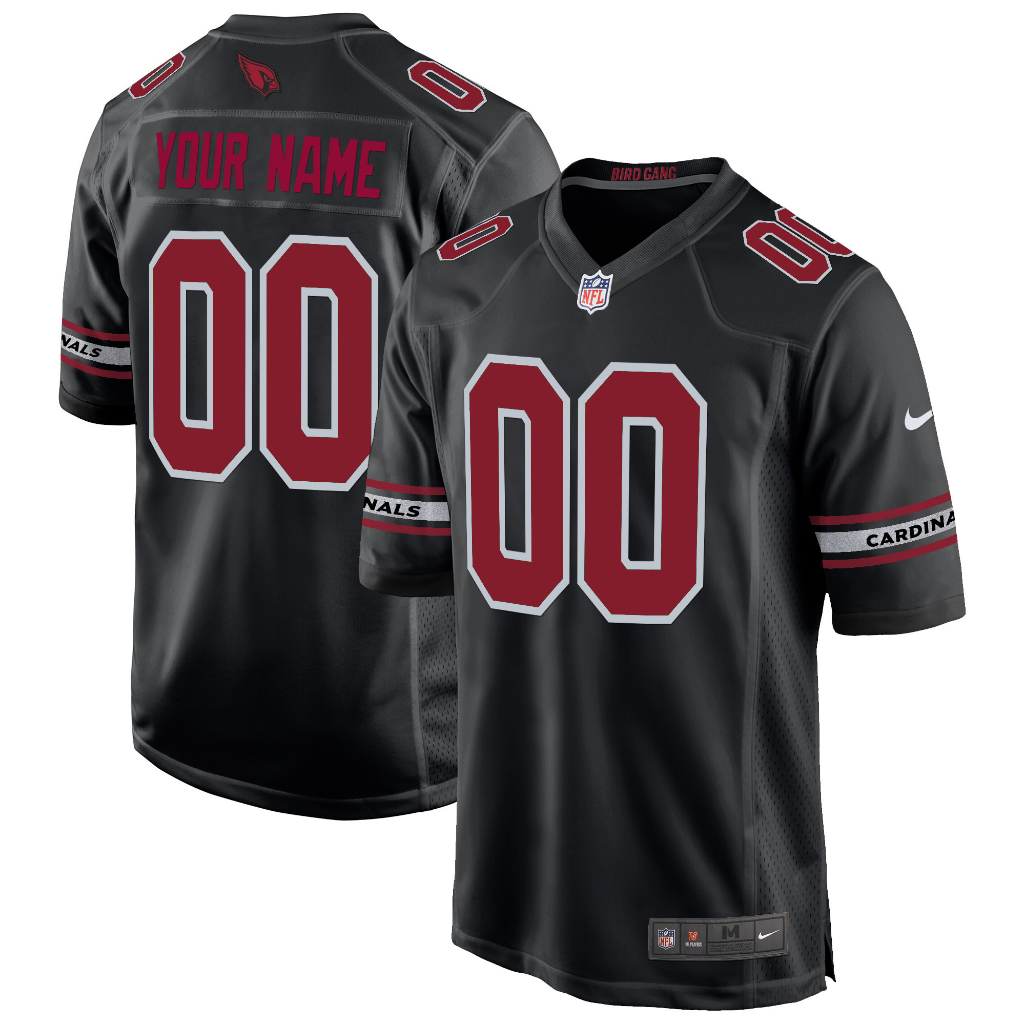 Men's Arizona Cardinals 2024 Game Custom Black Jersey - All Stitched
