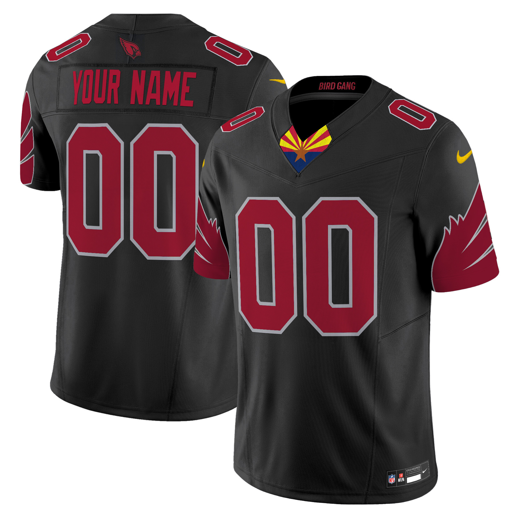 Men's Arizona Cardinals 2024 Special Vapor Limited Custom Black Jersey - All Stitched