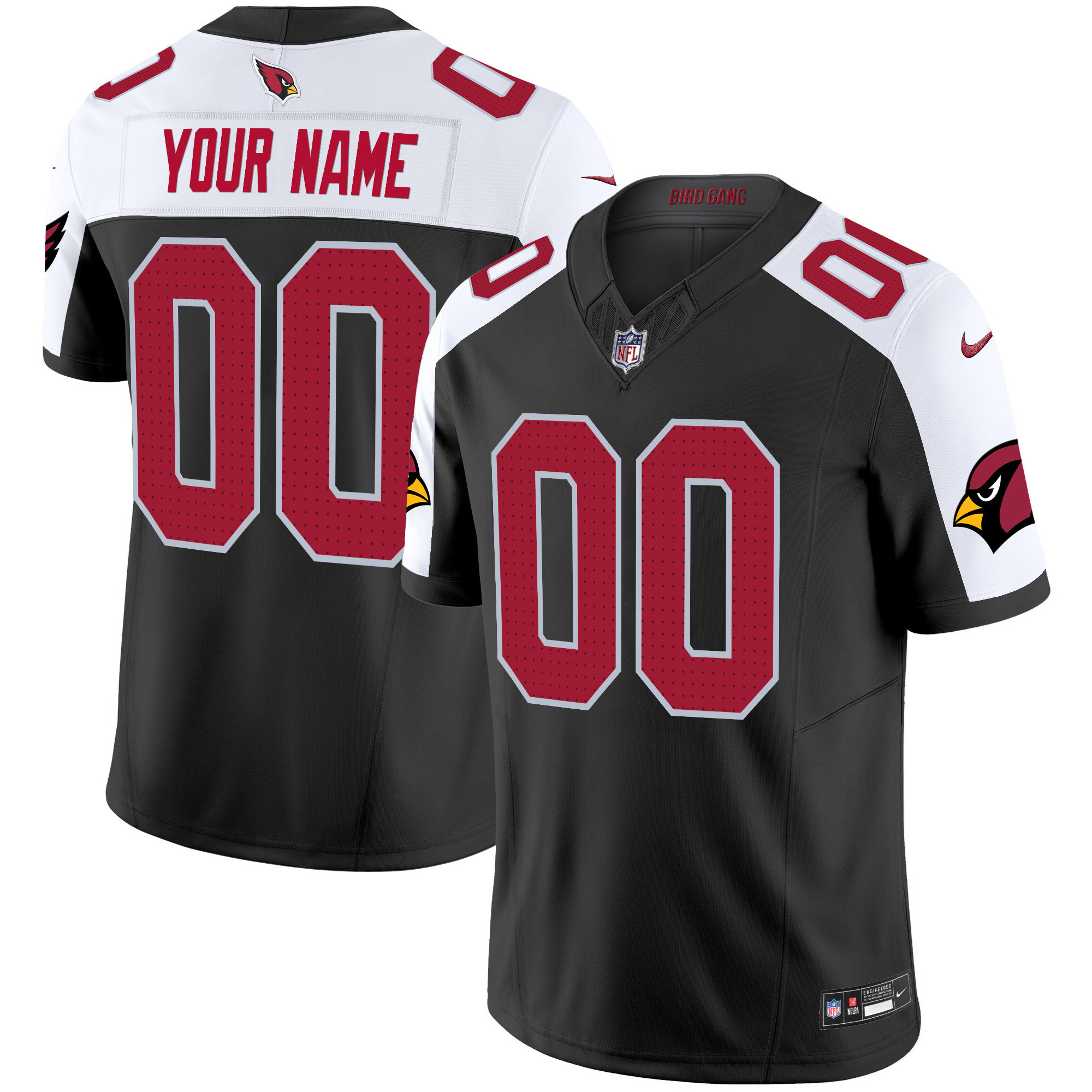 Men's Arizona Cardinals 2024 Vapor Limited Custom Black Alternate Jersey - All Stitched