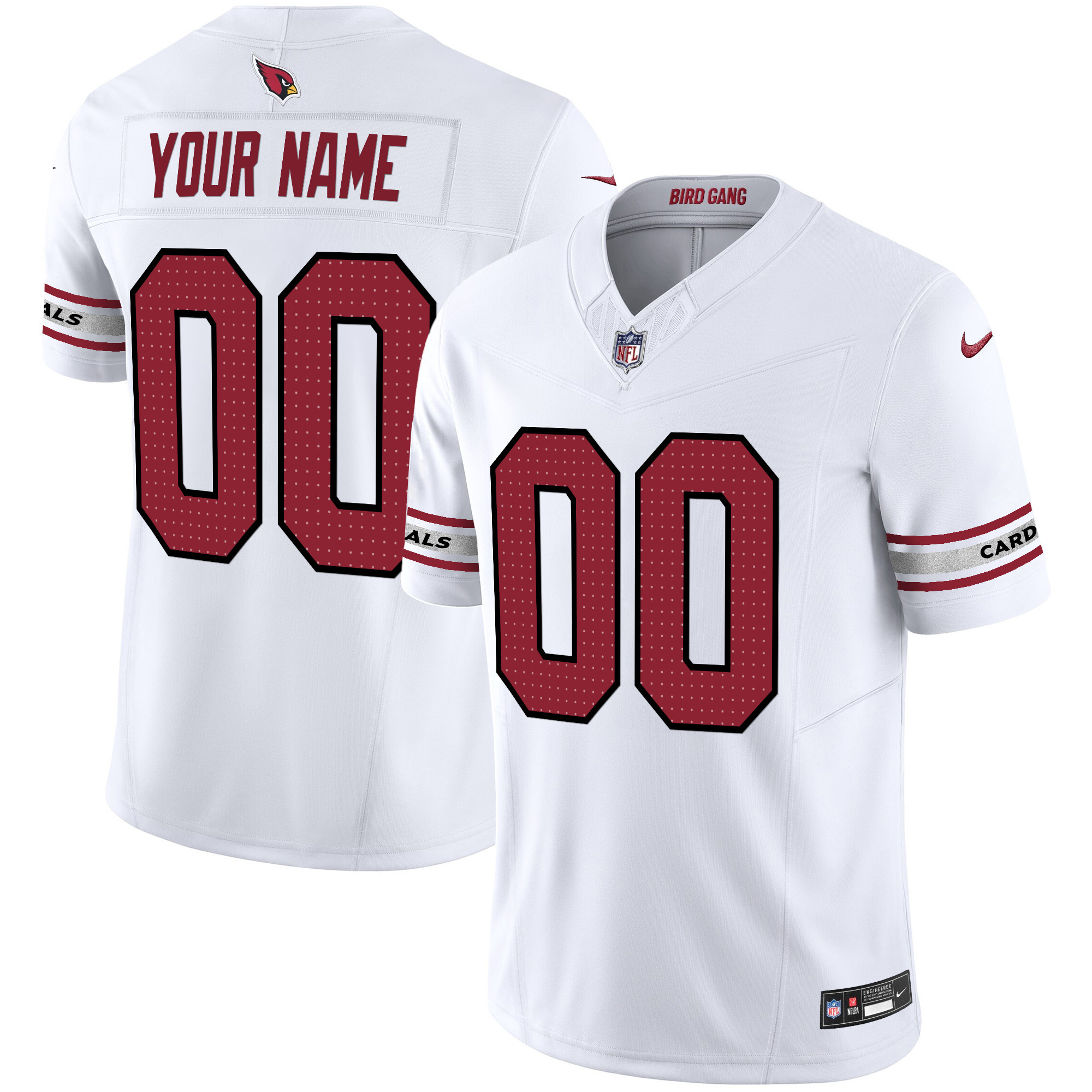 Men's Arizona Cardinals 2024 Vapor Limited Custom White Jersey - All Stitched