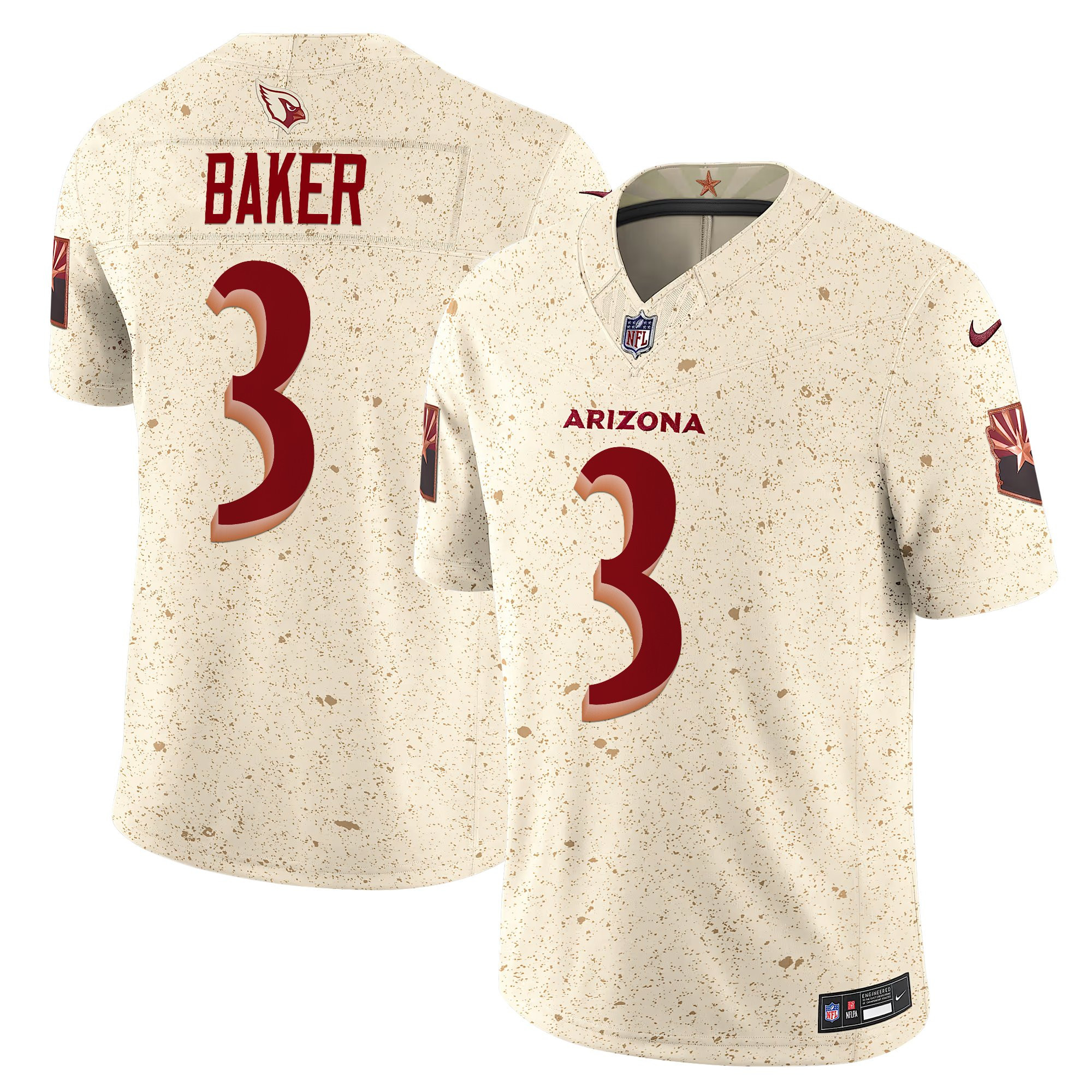 Men's Arizona Cardinals 2025 Rivalries Vapor Limited Budda Baker Jersey - All Stitched
