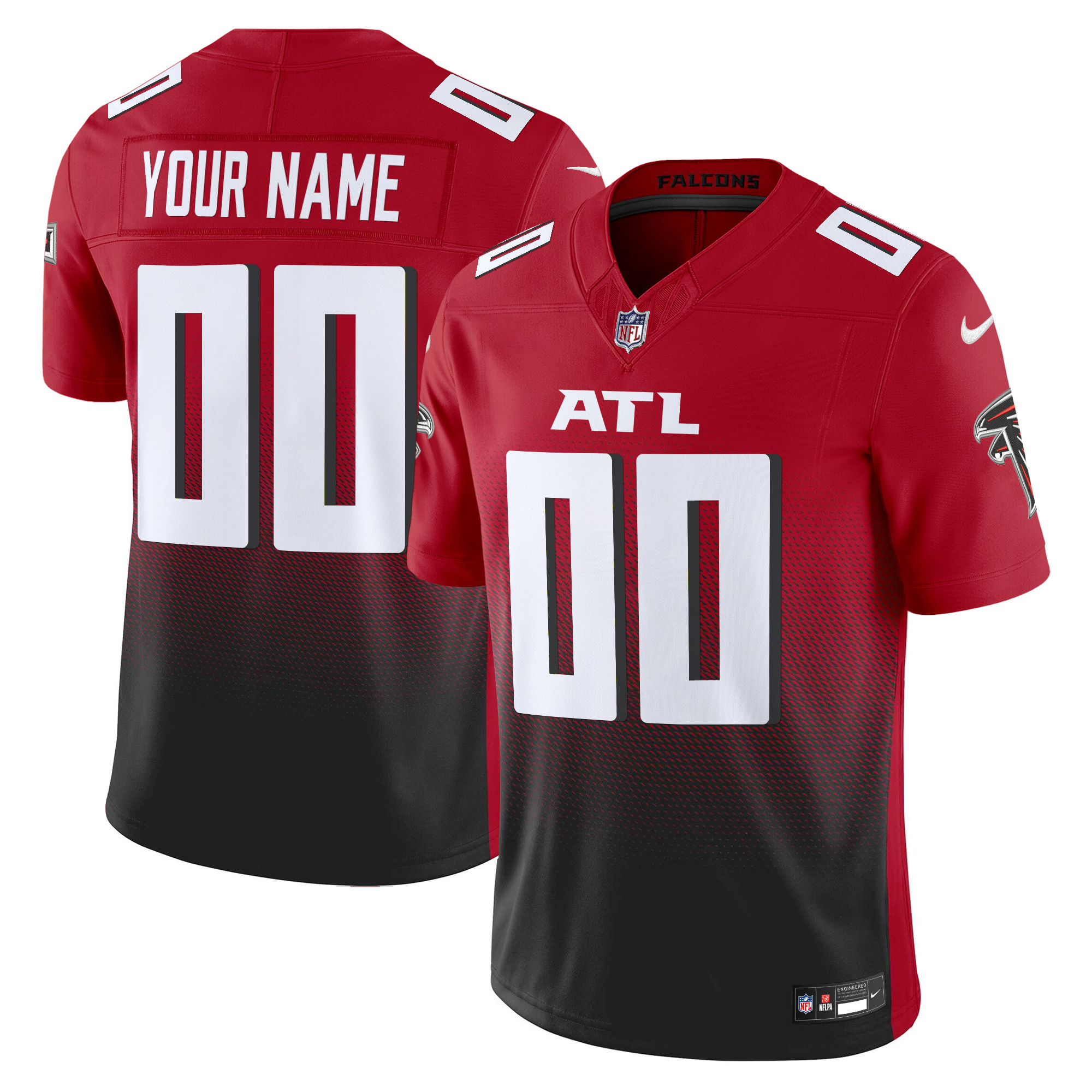 Men's Atlanta Falcons 2024 Vapor Limited Custom Red Jersey - All Stitched