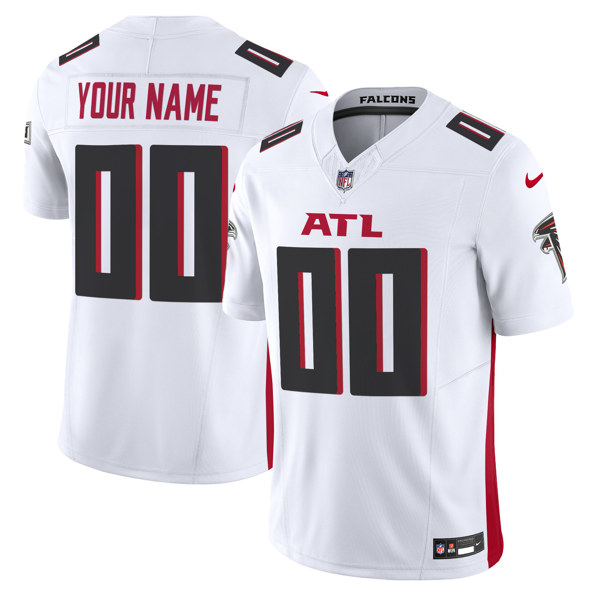 Men's Atlanta Falcons 2024 Vapor Limited Custom White Jersey - All Stitched