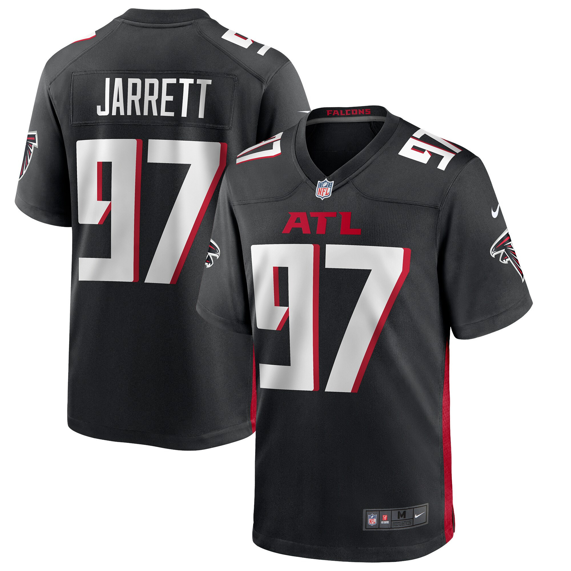 Men's Atlanta Falcons Black Game Grady Jarrett Jersey - All Stitched