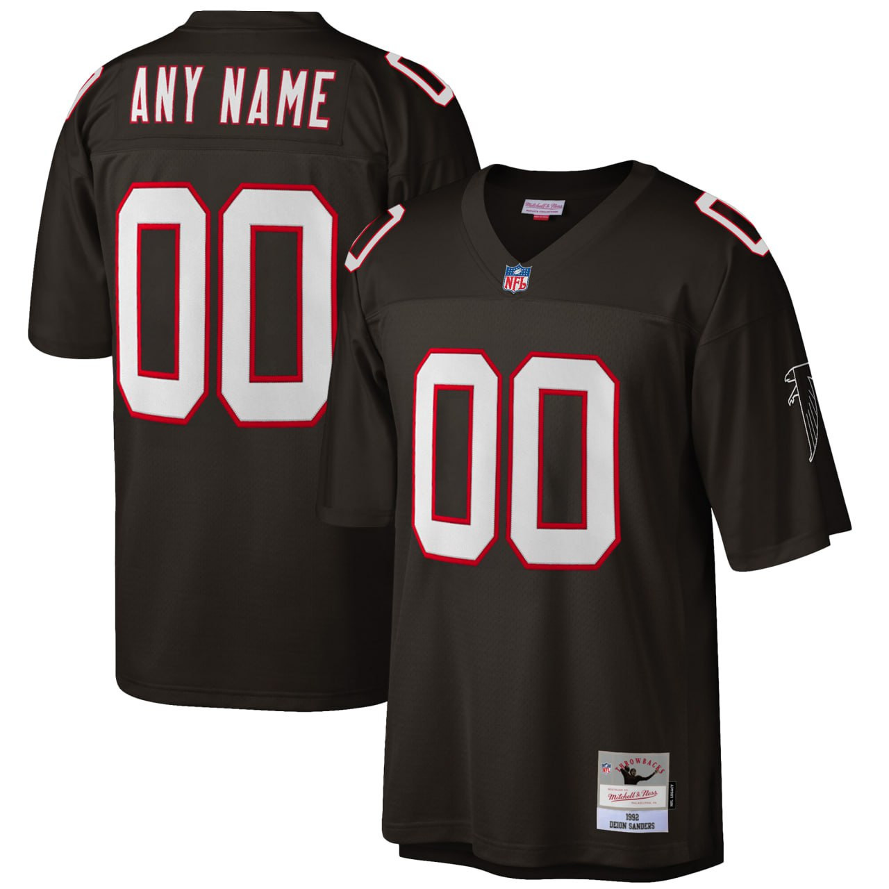 Men's Atlanta Falcons Custom Black Black Jersey - All Stitched
