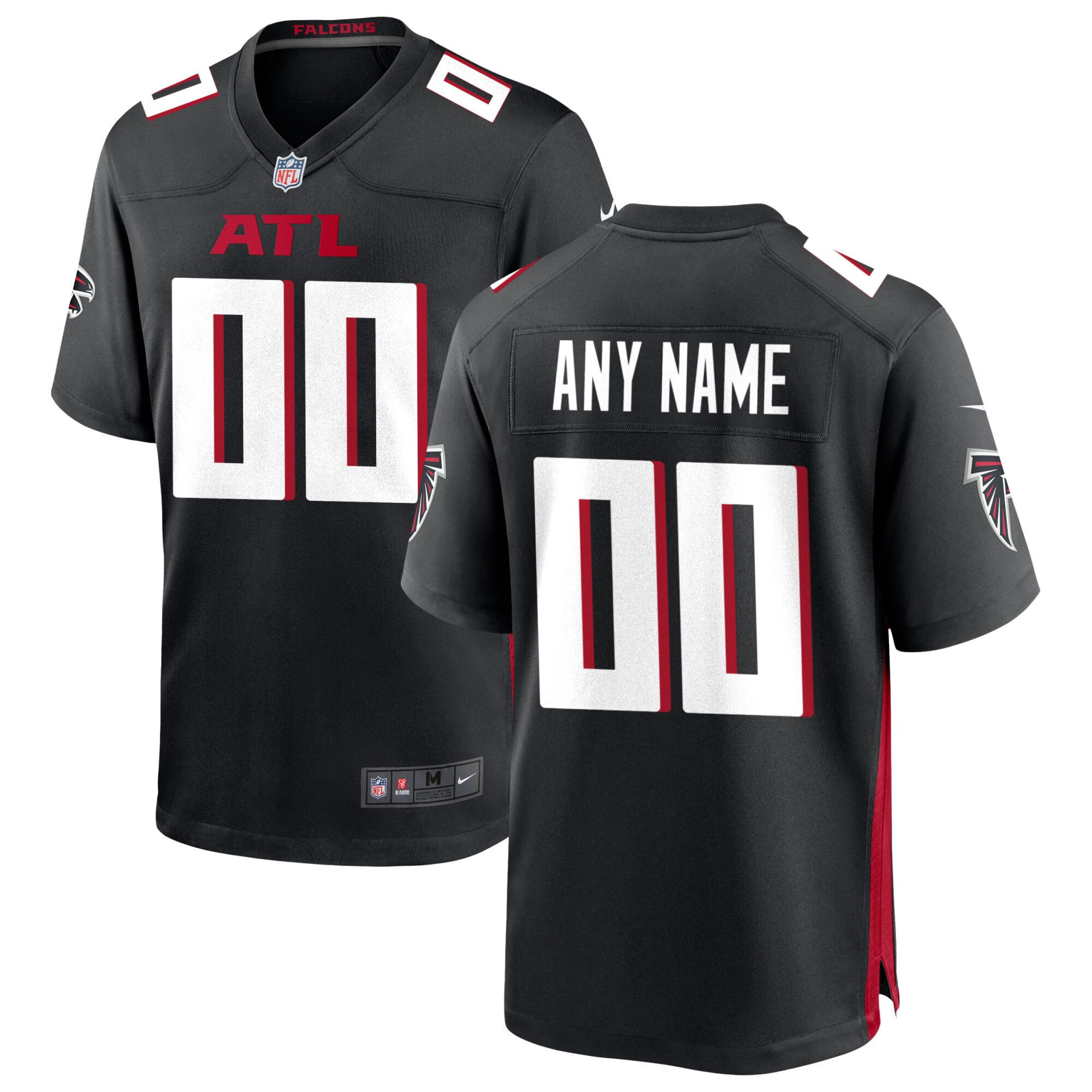 Men's Atlanta Falcons Game Custom Black Jersey - All Stitched