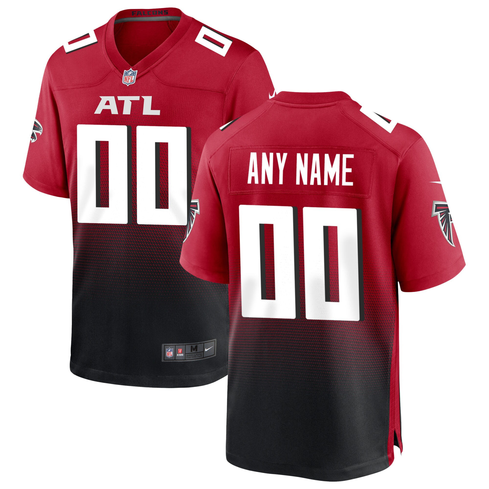 Men's Atlanta Falcons Game Custom Red Jersey - All Stitched