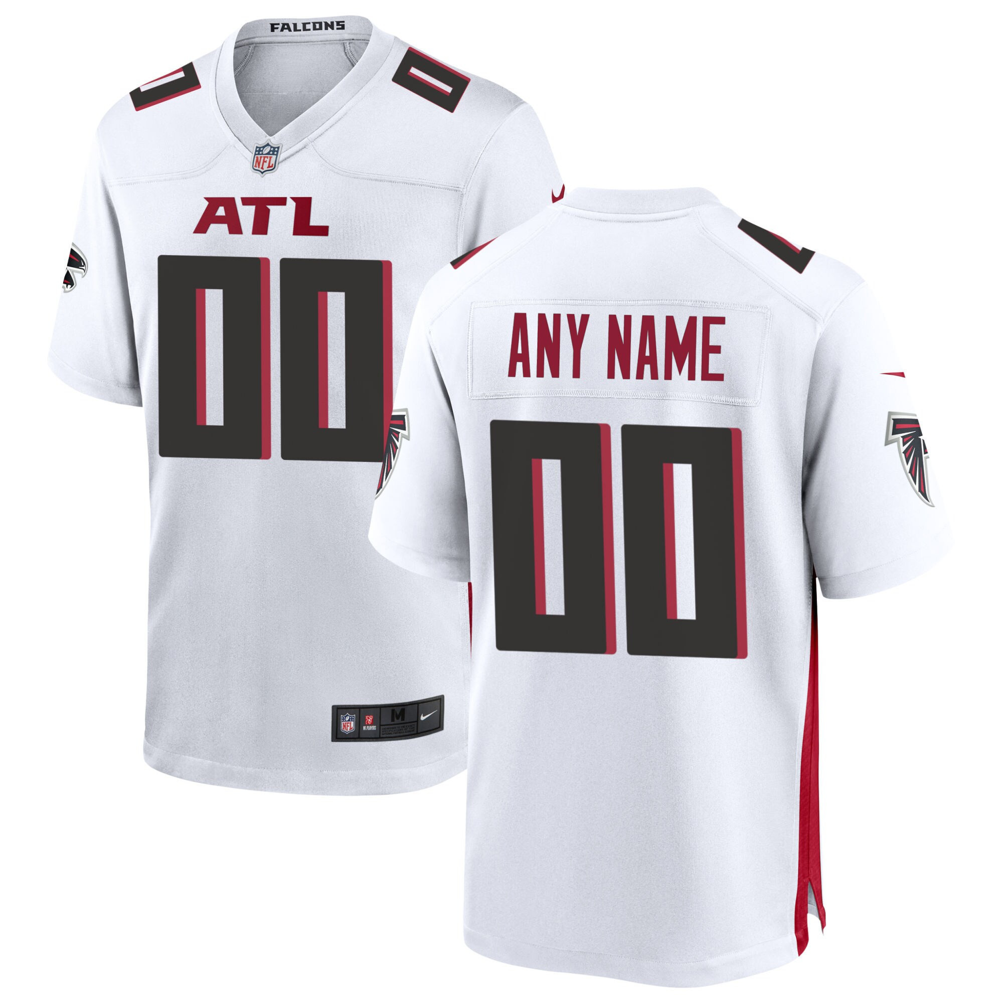 Men's Atlanta Falcons Game Custom White Jersey - All Stitched