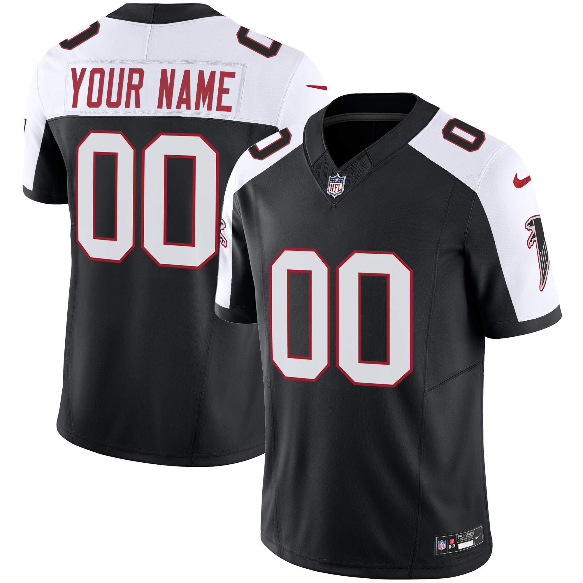 Men's Atlanta Falcons Vapor Limited Custom Alternate Jersey - All Stitched