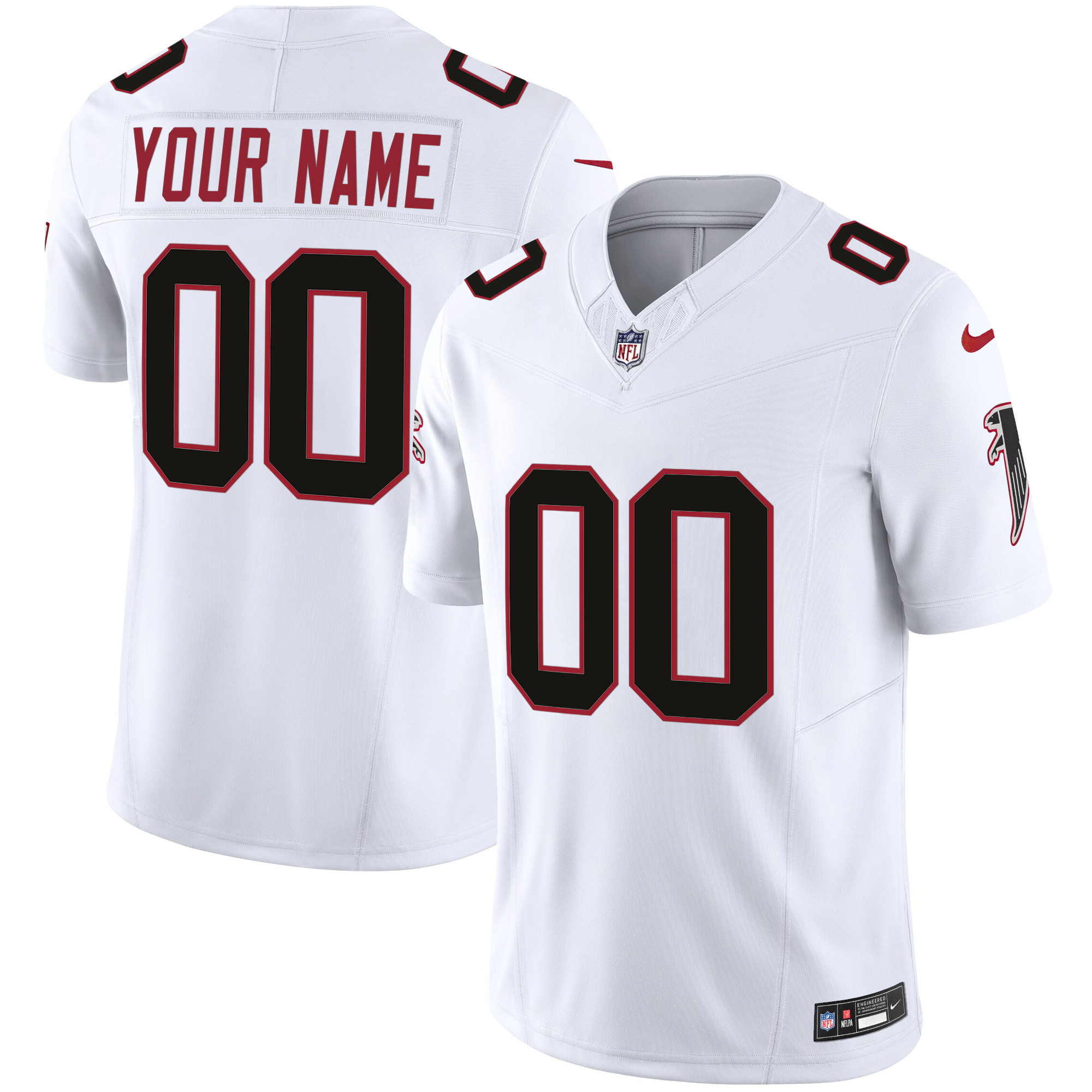 Men's Atlanta Falcons Vapor Limited Custom White Jersey - All Stitched