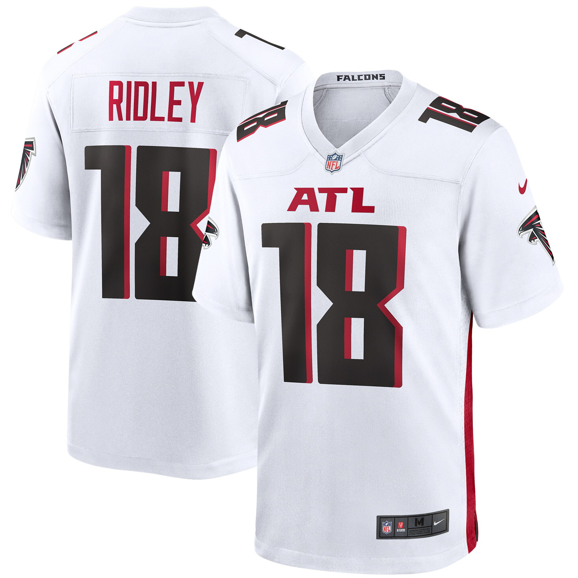 Men's Atlanta Falcons White Game Calvin Ridley Jersey - All Stitched