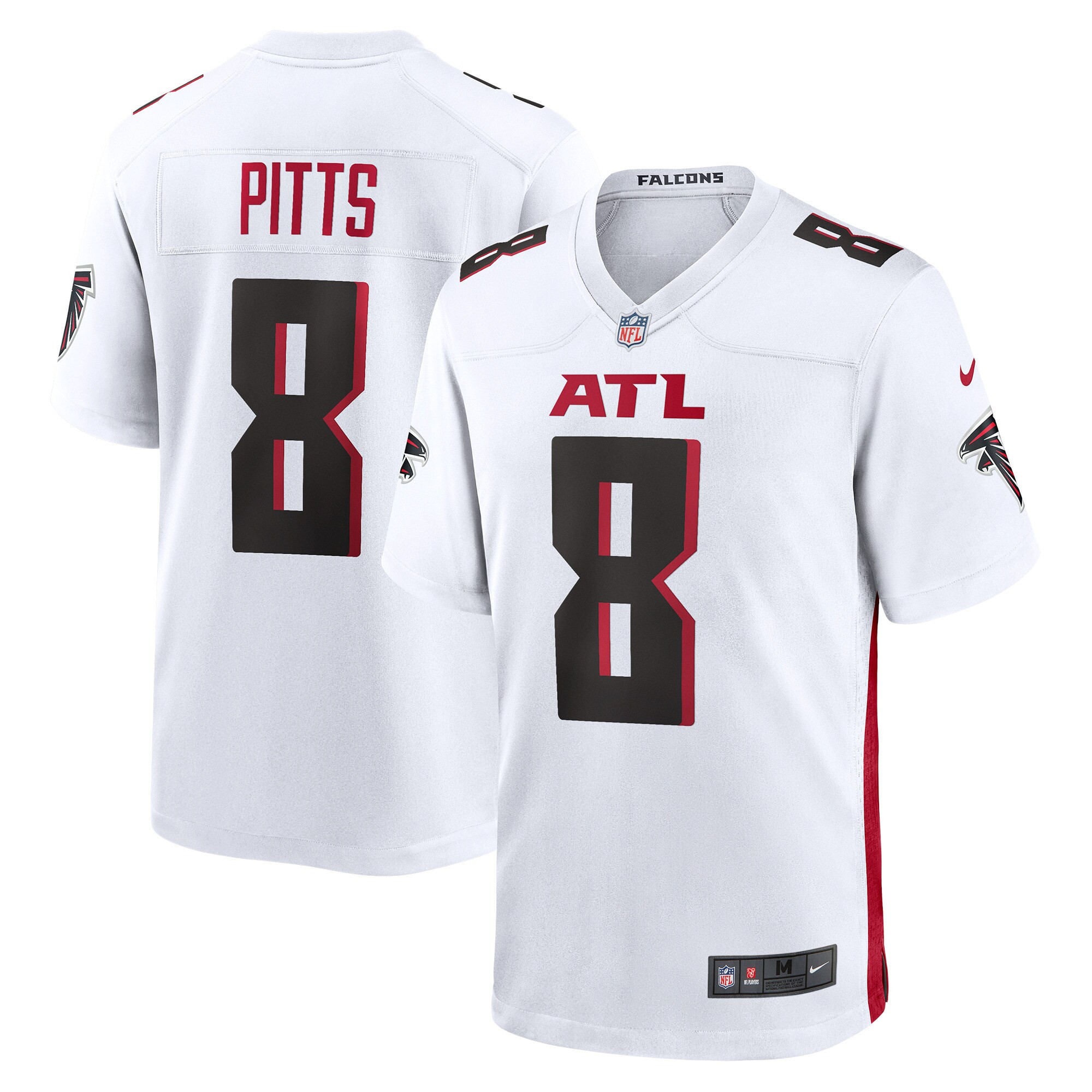 Men's Atlanta Falcons White Game Kyle Pitts Jersey - All Stitched