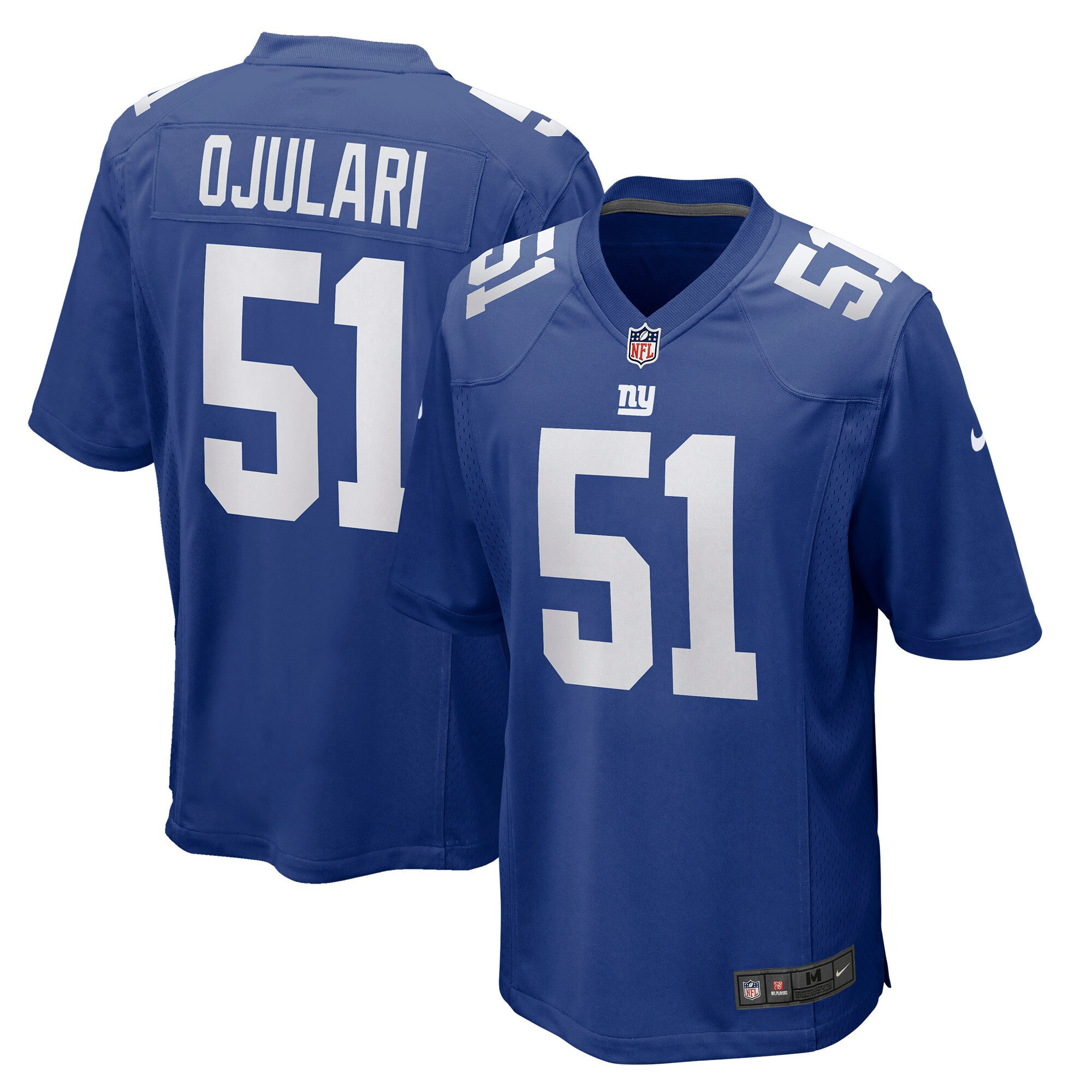 Men's Azeez Ojulari New York Giants Royal Azeez Ojulari Jersey - All Stitched