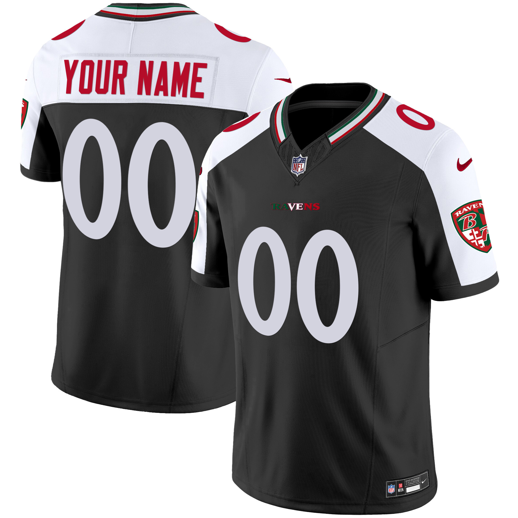 Men's Baltimore Ravens Mexico Vapor Limited Custom Alternate Jersey - All Stitched