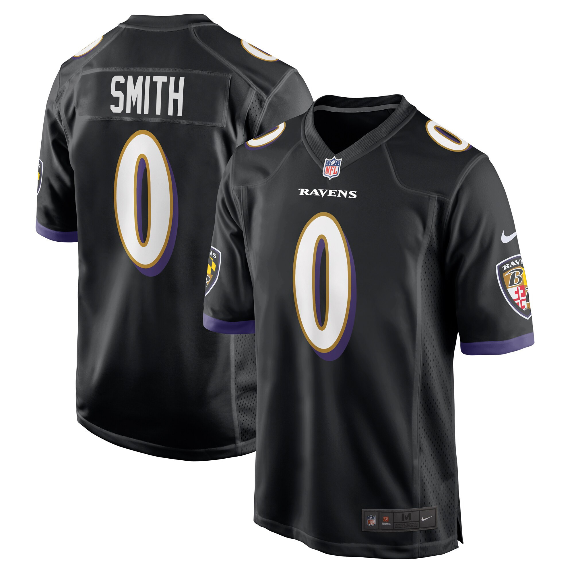Men's Baltimore Ravens Roquan Smith Black Black Jersey - All Stitched